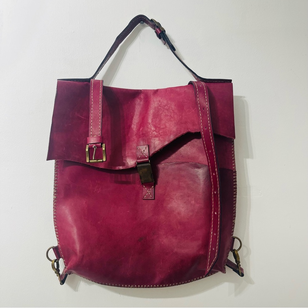 Elegant Burgundy Leather Women's Bag